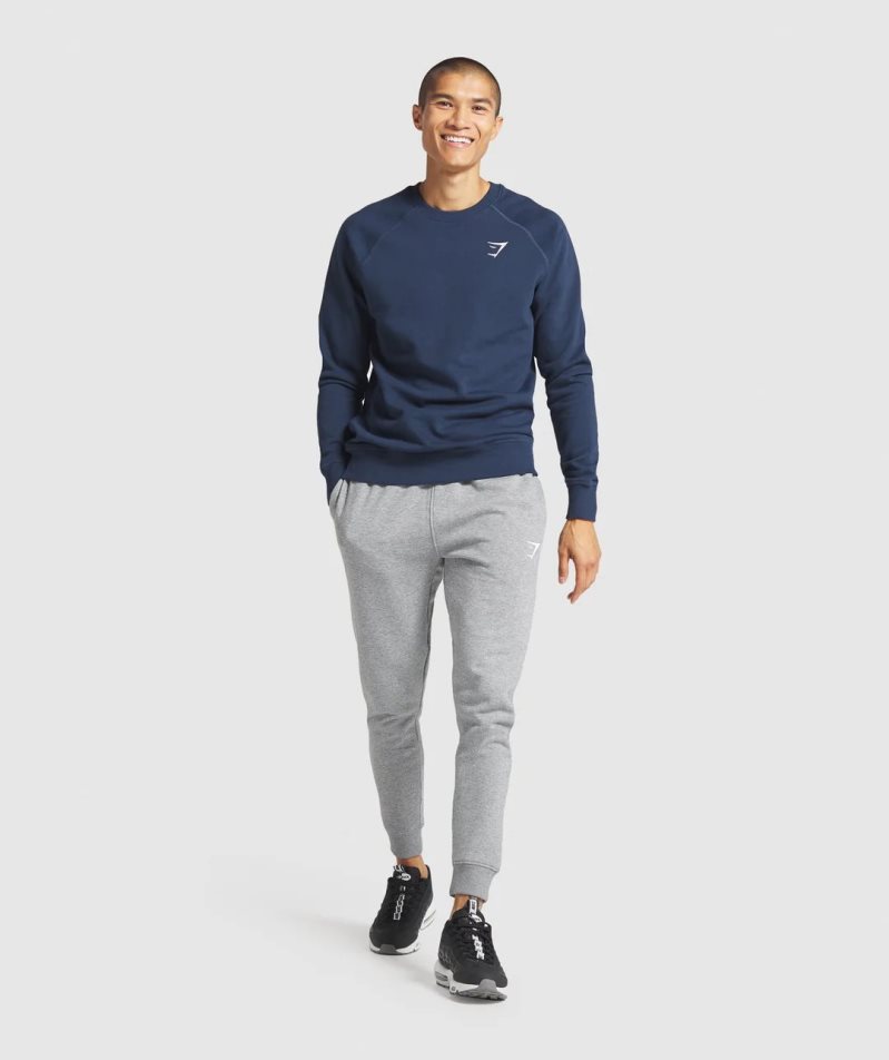 Men's Gymshark Crest Jogger Grey | CA 73N8AD